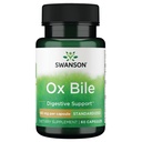 Swanson Ox Bile - Estándarizado 90 mg 60 cápsulas (1 paquete)