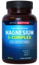 Complejo de Magnesio 5-in-1 - Absorción alta - Magnesio Chelated Glycinate, Malate, Citrate, Taurate, " Aspartate for Nerves, Muscles, Bones TEN 120 Capsules ANTE Magnesium Supplement