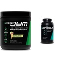 JYM Suplemento Ciencia Pre Jym Rainbow Sherbet 30 Servings &amp; Omega JYM Fish Oil 2800mg 120 Softgels