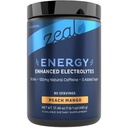 Zeal Naturals Pre-Workout Electrolyte + Energy Powder Drink Mix (90 Servings ← Peach Mango)
