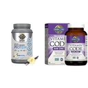 Jardín de la vida Pólvora orgánica del deporte vegano, vainilla - Probióticos, BCAAs, 30g Proteína vegetal &amp; Zinc Suplementos 30 mg de alta potencia Zinc crudo y vitamina C Suplemento multimineral