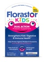 Florastor Kids Dual Action Probiotic Supplement, Strengthenings Kids' Digestive & Immune Health, 20 Easy-to Mix Powder Sticks, Packaging May Vary