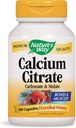 Natures Way Calcium Citrate, Carbonate and Malate, 1000 Por Serving, 100 Capsules. Paquete de 2 botellas