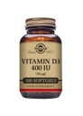 Solgar Vitamina D3 (Cholecalciferol) 10 MCG (400 UI), 100 Softgels - Ayuda a mantener los huesos " dientes - Soporte del sistema inmunológico - No GMO, Gluten Free, Dairy Free - 100 Servings