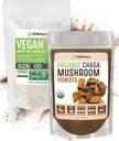 XPRS Nutra Organic Chaga Powder 4 onzas con tamaño 00 cápsulas de vacío preseparadas (100 conde) Bundle