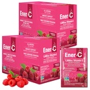 Mezcla de bebidas multivitamínicas ener-C - Packets de vitaminas para agua, paquetes de pólvora de electrolitos, mezcla de vitaminas, mezcla de líquido de hidratación, boóster inmune para adultos, energía sana - frambuesa, 60 cuenta