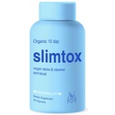 SlimtoxTM Organic 15 Day Colon Cleanse " Detox for Flat Stomach Less Bloat " LBS w/Probiotics - Constipation Relief - Flushes Toxins, Boost Energy