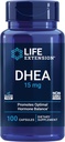 Extensión de vida DHEA 15 mg – Suplemento de equilibrio hormonal, Memoria, Masa muscular y Densidad de Hueso, Saludable Sex Drive, Libre de gluten, No GMO, 100 cápsulas