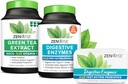 Zenwise Health Digestive Enzymes, Green Tea Extract y Free Travel Tin