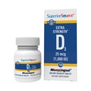 Fuente superior Vitamina D3 1000 UI - Ofrece sistema inmunitario, sistema cerebral " Nervous Support - Ayuda Calcium Absorption for Teeth " Bone Health - Bariatric Friendly - 100 sublingual Dissolving Tablets