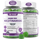 Sugar Free Nicotinamide 500mg Gummies, (Flush Free Niacin) Vitamin B3 Niacinamide Supplement for Cellular Energy Metabolism & Repair, Vitality, Healthy Aging, Cranberry Flavor, Easy to Chew, 120 Cts