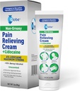 Crema de alivio de dolor de globo más 4% Lidocaína, Alivio de nudos de fuerza máxima, Terapia tópica de acción rápida para dolores musculares, Dolor conjunto, Dolor de espalda, dolor de cuello, dolor de estómago, espasmos " , sin olor, 3oz
