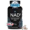 HPN NAD+ Booster – Nicotinamide Riboside Alternative (NAD3) para Hombres " Mujeres que sufren Anti envejecimiento NRF2 Activador, 312 mg por Serving – Suplemento de Energía Natural para la Longevidad " Salud Celular, 30 píldoras vegetarianas