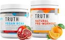Verdad Nutrición Natural Athlete Workout Stack - Preworkout Natural (Orange Tangerine) + Vegan BCAA (Blood Orange)