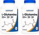 Nutricost L-Glutamine 800mg, 180 Capsules (2 Bottles)