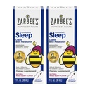 Zarbee's Kids Sleep Supplement Liquid with 1mg Melatonin; Drug-Free &amp; Effective; Easy to Take Natural Berry Flavor for Children Ages 3 and Up; 1 Fl Oz Bottles, Pack of 2