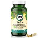 Herbs de forro de plata 25 Canine INF-X - Ayuda a mantener niveles de digestión saludables - Apoyo natural para el proceso de desintoxicación normal - Suplemento de salud herbal para perros - 90 cápsulas