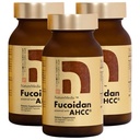 Fucoidan alimentado con AHCC® Brown Seaweed Immunity Supplement with High Purity Organic Mekabu Mozuku Agaricus 3 botellas - 480 cápsulas vegetales Hecho en Japón