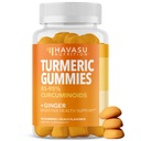Gummies Turméricas con Ginger y 95% Curcuminoides - Salud Digestiva y Apoyo Inmunitario Suplemento de Wellness Global - 60 Conde - Vegan, No GMO Curcumin Vitamina - Peach Flavor, 1 Mes de Suministro