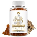 VITA GLOBE Mushroom Complex Gummies – 250mg con Reishi, Lion’s Mane, Chaga, Cordyceps &amp; Más voca Daily Supplement for Immune Defense, Energy & Brain Function Support – 60 Cuenta (Pack of 1)