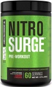 Jacked Factory NITROSURGE Pre Workout Suplemento - Endless Energy, Instant Strength Gains, Clear Focus, Bombas Intensas - NO Booster &amp; Powerful Preworkout Energy Powder - 60 Servings, Cherry Limeade