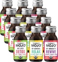 Zapatos de Wellness TEAONIC - Empaquetado de Variedad: Relaja, Revive, Zapatos de Detox, Zapatos de Wellness Orgánica Certificados, 12 Pack, 2 Fl. Oz Cada uno