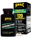 SNAC Aerobitine - Suplemento de Pre-Workout gratuito para máxima resistencia. Booster de óxido nítrico, mejora el flujo sanguíneo, reduce la fatiga y los beneficios termogénicos. 120 cápsulas de verduras