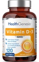 Vitamina D-3 10000 UI 120 Softgels - High-Potency in Extra Virgin Olive Oil Non-GMO Apoyos sin soja Huesos sólidos Inmunes Salud