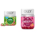 OLLY Fiber Gummy Rings, 5g Prebiotic Fiber, FOS (Fructo-oligosaccharides), Soporte Digestivo " Undeniable Beauty Gummy, for Hair, Skin, Nails, Biotin, Vitamina C, Keratin, Chewable Supplement