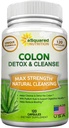ASquared Nutrition Puro Colon Cleanse for Weight Loss - 120 Capsules, Max Strength, Natural Colon Detox Cleanser, Colon Cleansing Diet Supplement Blend for Digestive Health, Diet Pills for Men &amp; Women