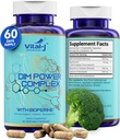 Complejo de Potente DIM 4-en-1 300mg - Equilibrio de Estrógeno y Metabolismo, Suplemento de Apoyo en Energía y Menopausa con Bioperina (x4), Extracto de Calcio y Brocoli - para Mujeres y Hombres 60
