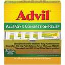 Alergia Advil y Alivio de Congestión, Alimentador de Dolor, Reductor de Fiebre y Alivio de Alergia con Ibuprofeno, Fenilefrina HCl y Clorpheniramina Maleato 4 mg - 50 Tablas Coadas