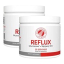 Suplemento Digestivo de Reflujo - Peach Mango Flavor - Cada Tub = 30 Scoops = 30 Servings - Apoyo Mucosal para Problemas Ácidos - con Mucosave FG y Slippery Elm Bark (2 Tubs)