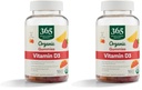 365 by Whole Foods Market, Organic Vitamin D3 Gummy, 160 Cuenta (Pack of 2)