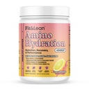 Fit " Lean Amino Hydration Plus Energy, Pre Workout Powder, 6g Vegan Essemtial Amino Acids, EAA, BCAA, Glutamine, Electrolytes " Natural Caffeine, Pink Lemonade, 30 Serve