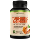 Base Turmeric y suplemento de jengibre - con Curcumin, Vinagre de manzana & Extracto de Pepper Negro BioPerino - 95% Curcuminoides - 60 cápsulas