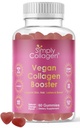 Sencillamente Collagen® Vegan Collagen Booster Gummies for Women &amp; Men - promueve la piel joven y hermosa, el cabello, uñas " pestañas - Aminoácidos clave " Antioxidantes con biotina, vitaminas A, C, " E