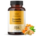 HERBAMAMA Turmeric y Boswellia Extract Capsules - 2100mg Boswellia Serrata &amp; Turmeric Complex with Black Pepper Extract - Vegan, Non-GMO, 95% Curcuminoides Suplemento Antioxidante, 100 Caps