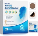 Motion Patches de Enfermedad, Sea Sickness Patch para Niños y Adultos con Packets, Travel Essentials for Cruise/Car/Airplane/Amusement Park Trip (20 Patches)