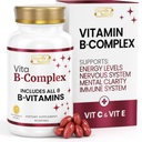 SIGNIFIA NATURE VitaBComplejo con Vitamina C y E, B Complejo Vitaminas para Hombres, Suplementos BComplex, VIT B1, B2, B3, B6, B8, B9, B12, Super B Softgels - 60 CT
