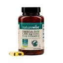 NatureWise Extra-Strength Omega 3 Fish Oil Suplemento - 1000mg por Serving - 600 EPA &amp; 400 DHA y Vitamina E - Apoyo para la salud del corazón y del cerebro - Lemon Flavor, GMO-Free - 60 Softgels[1-Month Supply]