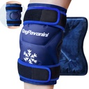 KingPavonini XXL Knee Ice Pack Wrap Alrededor de la rodilla entera después de la cirugía, Gran paquete de hielo de gel reutilizable para lesiones, alivio del dolor, hinchazón, lesiones deportivas, 1 paquete (lue)