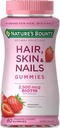 La recompensa de la naturaleza Vitamina Biotina Soluciones óptimas Pelo, Skin y Nails Gummies, 80 Cuenta,.