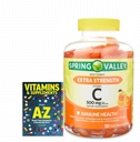 Spring Valley Extra Strength Vitamin C, 500 mg Gummies Vegetarianas, 120 Cuenta + Mejor Guía Vitaminas Suplementos Book Free Cannot BE Sold Separately