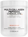 Codeage Multi Collagen Chocolate Protein Powder - Hidrolyzed Bovine Collagen Peptides, 5 Tipos de Collagen &amp; MCT Petróleo - Colágeno Cremador, Chocolate Collagen Peptides - Protein Shakes - Non-GMO - 18.17 oz