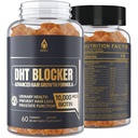 DHT Blocker Gummies Hair Growth Supplement, Super Potency Saw Palmetto & Biotin 10000 mcg for Women &amp; Men, Plus 12 Proprietary Blend - Prevent Hair Loss, Blocking DHT Receptors, Hormonal Balance