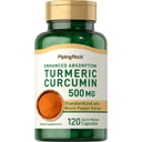 Piping Rock Turmeric Curcumin with Black Pepper 500mg peru 120 Capsules  Suplemento herbario estandarizado