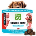 Solo Natural Pet Probiotic Dog and Cat Supplement - Digestive & Gut Health Enzyme Formula, Puppy & Canine Digestive Chews, Best for Stomach Relief & Gas Aid - Soft Chews, 60 Cuenta.