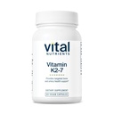 Nutrientes vitales Vitamina K2-7 ← Promociona Cardiovascular, Corazón, Bone Health* ← Vitamina K2 + MK7 ← Vegan Vitamina K Suplemento Silencio Gluten, Dairy, Soy Gratis Silencioso No OGM Silencio 60 cápsulas