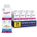 Afeitado de Nutrición Nepro para Personas en Diálisis, 19g Proteína, 420 Calories, Vainilla, 8 fl oz, Pack de 24